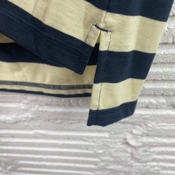 Christopher & Banks NWT Striped Crew T-Shirt 3/4 Sleeves Navy W/ Ombre Yellow M - Picture 7 of 14